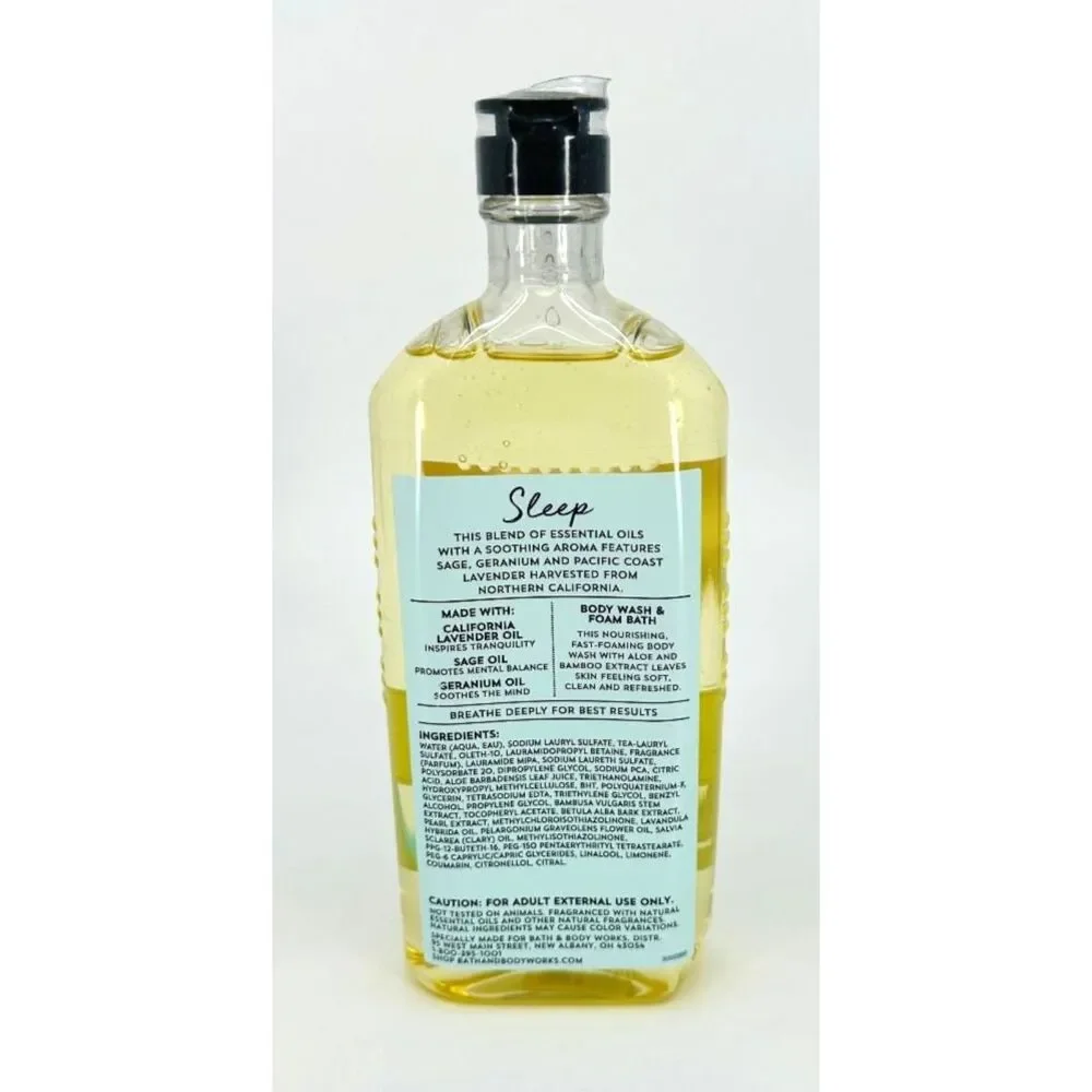 Bath & Body Works Aromatherapy Sleep California Lavender Body Wash 10 oz *NEW